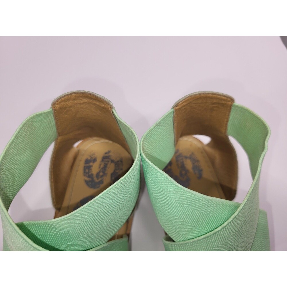 Sorel Ella Silver Mint Green Sandals Size 8.5 - Picture 4 of 13